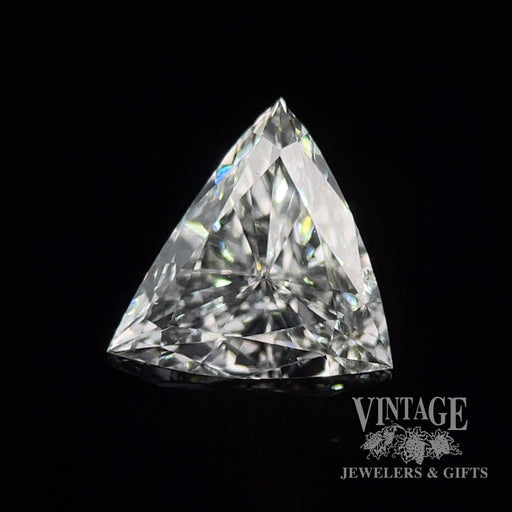 .75 carat, H color, SI1 clarity, triangle shaped, natural diamond