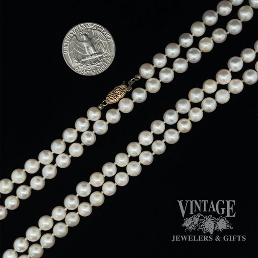 36” white 7mm pearl strand scale
