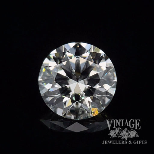 1.28 carat, Round brilliant, K color, SI2 clarity, natural diamond, GIA Graded top