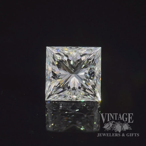 1.14 carat, princess cut, G color, VVS2 clarity, Natural diamond, GIA graded video
