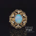 Opal and diamond 14ky gold scroll ring video