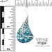 14kw gold blue topaz cluster and diamond pave necklace with scale