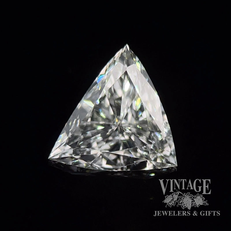 .75 carat, H color, SI1 clarity, triangle shaped, natural diamond