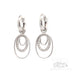Huggie Hoop Earrings with removable charms in 18k White Gold and Diamonds BACK