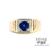 1.6 carat royal blue natural sapphire 14ky gold ring