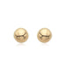 14 karat yellow gold 10mm button pierced post stud earrings