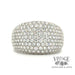 Domed 2.07 CTW diamond pave 18kw gold ring