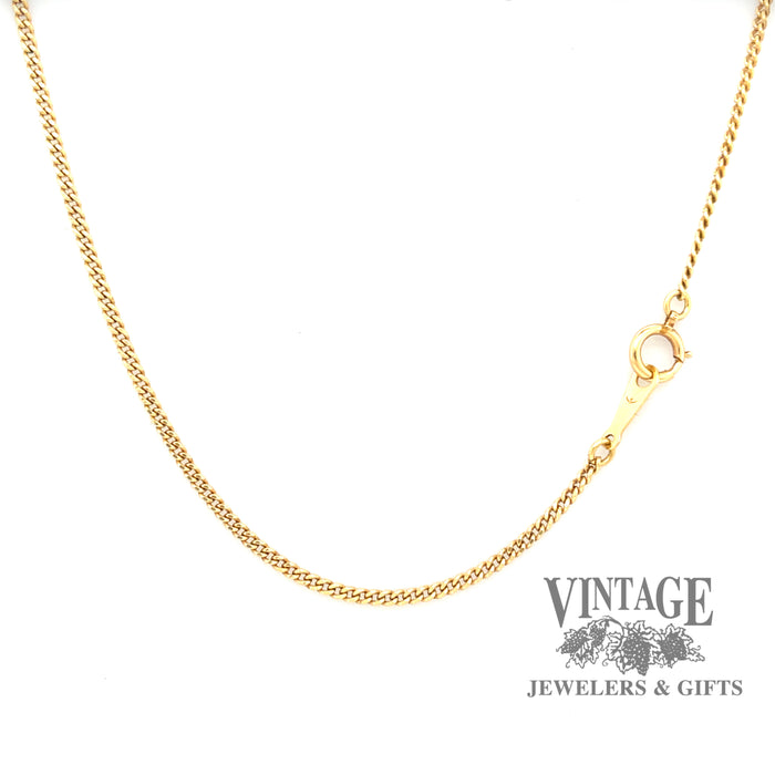 24” 18k gold 1.5 mm curb chain necklace