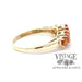 10 karat yellow gold 5-stone mandarin garnet ring, side