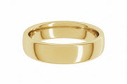 European Style 14k Gold 5mm Ring Band Front View