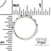 Red white and blue 14k white gold ring scale