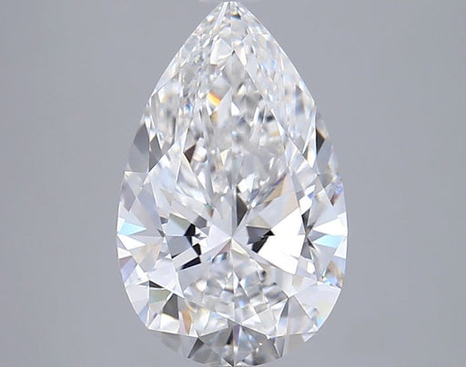 3.01 Carat, Pear Cut, E Color, VVS2 Clarity, Lab Grown Diamond Front View