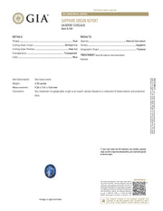 1.97 Carat, Natural Oval Cut Thailand Blue Sapphire GIA Report