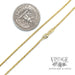 18” wheat chain 14k gold 1.5mm necklace scale