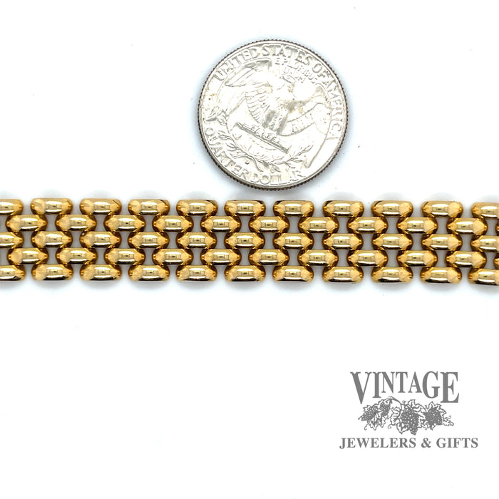 7” 18k gold wide link bracelet SCALE