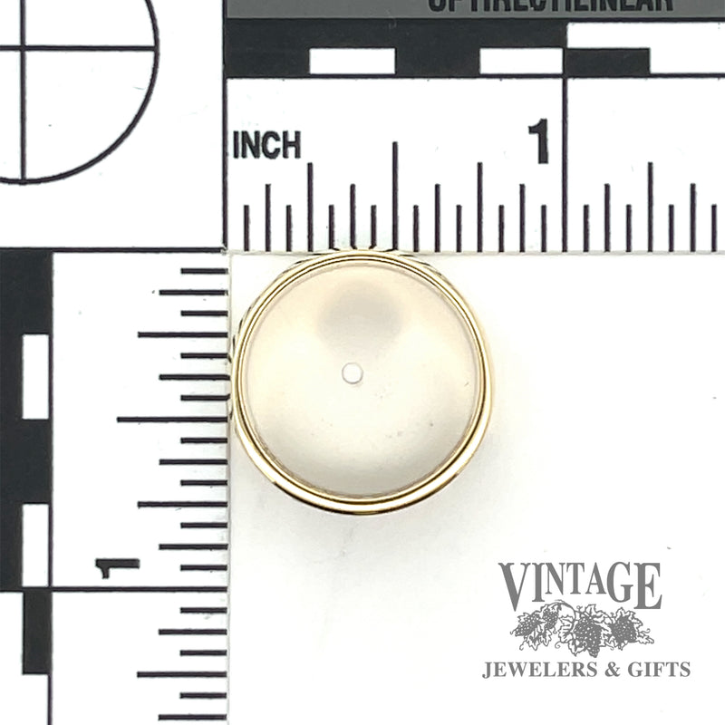 18 karat yellow gold 1.3 ctw pave diamond flat band ring, with scale