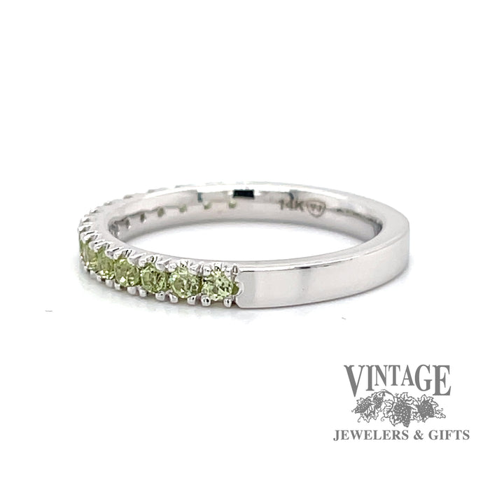 Peridot 14k white gold Stacker Ring