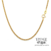 23.5” 14ky gold 1.8mm twisted wheat chain