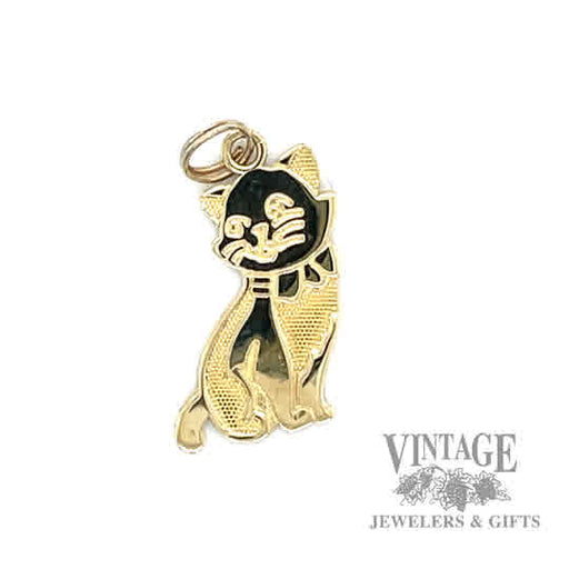 Cat 14k gold pendant/charm