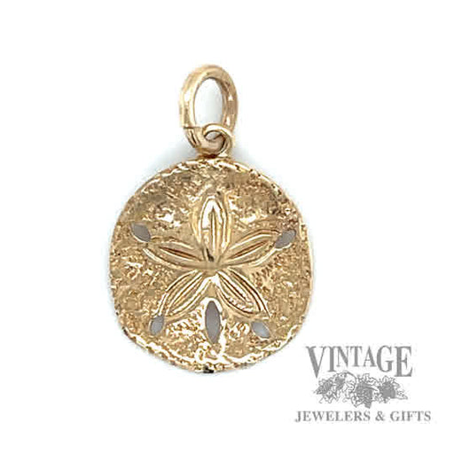  Sand Dollar 14k gold pendant 