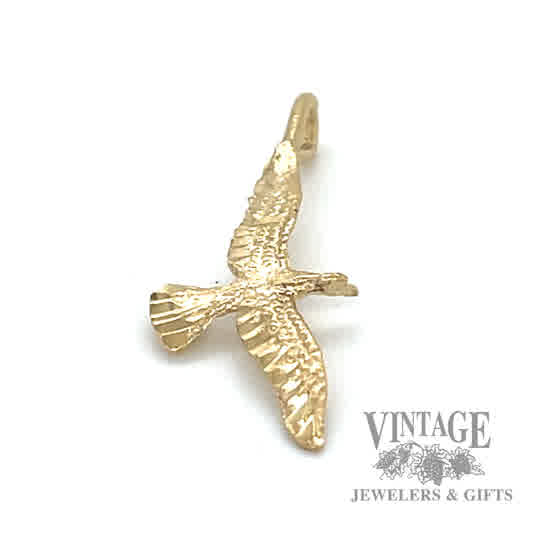  Eagle 14k gold pendant