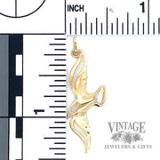 seagull 14k gold pendant/charm size and scale