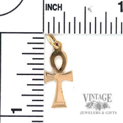 Ankh 18k gold pendant size and scale