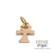 Ankh 18k gold pendant side