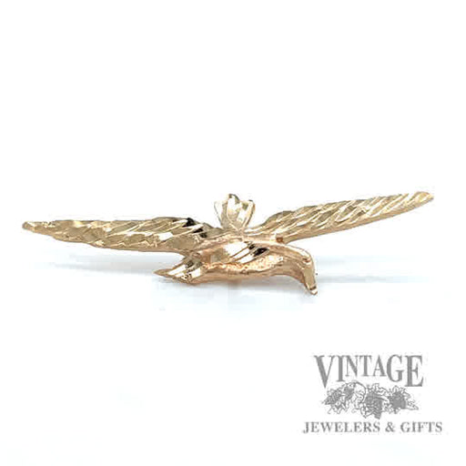 Goose 14k gold pendant  side