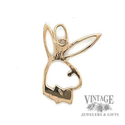 Bunny 10k gold pendant 