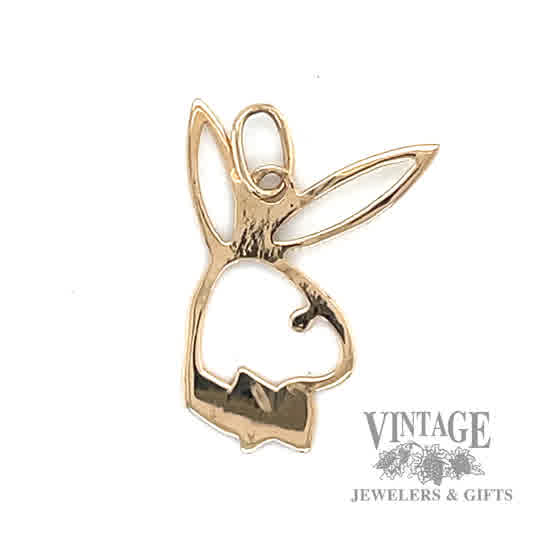 Bunny 10k gold pendant 