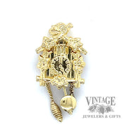 Cuckoo Clock 14k gold pendant 