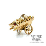 Harvest Wagon 17k gold pendant 