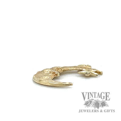 Moon & Star 14k gold pendant 