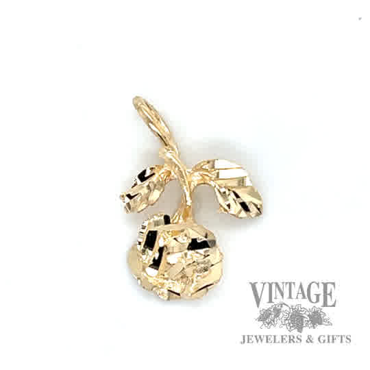 Rose 14k gold pendant 