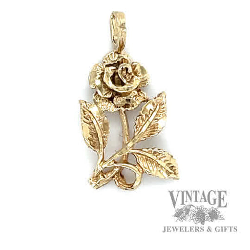 Rose 12k gold pendant 