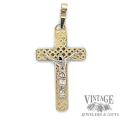 Cross w Jesus 10k gold pendant 