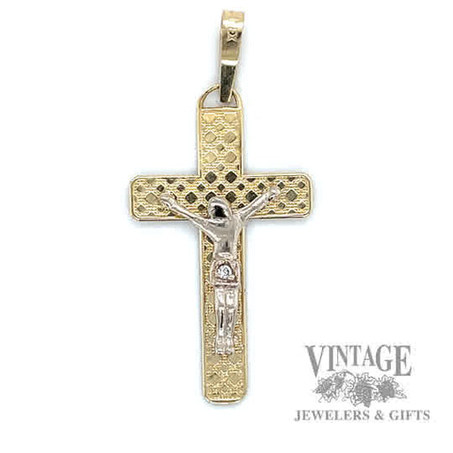 Cross w Jesus 10k gold pendant 
