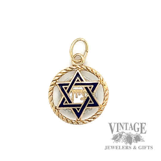 Star of David 13k gold pendant 