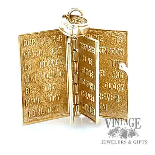 Bible 14k gold pendant front