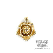 Rose 14k gold pendant