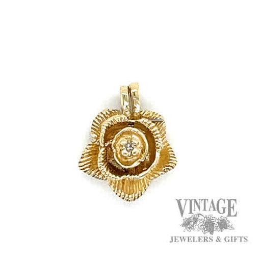 Rose 14k gold pendant