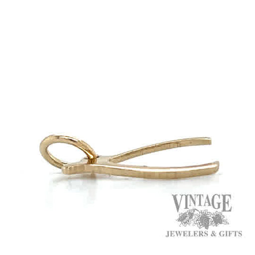 Protractor 10k gold pendant side 