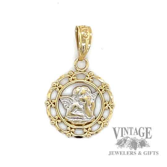 Angel 14k gold pendant 