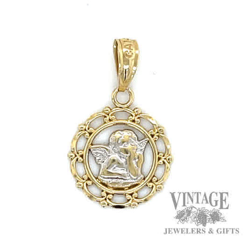 Angel 14k gold pendant 