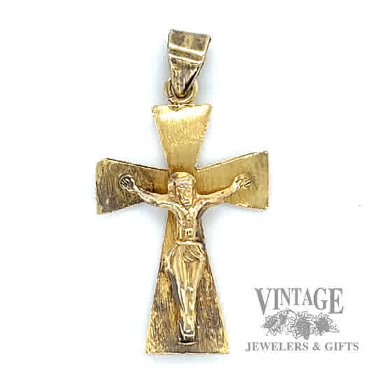 Jesus Cross 9k gold pendant 