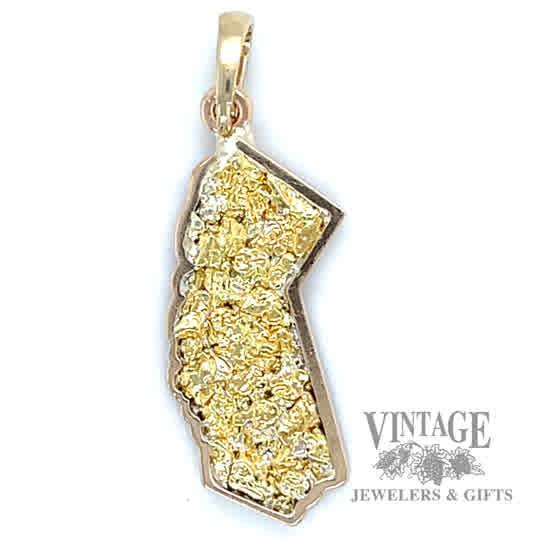 California 14k gold pendant 