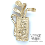 Golf Club bag 14k gold pendant 