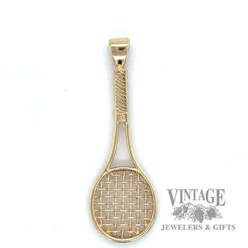 Tennis Bracket 14k gold pendant