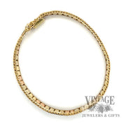 7.5" Panther link 14k Tri gold bracelet round